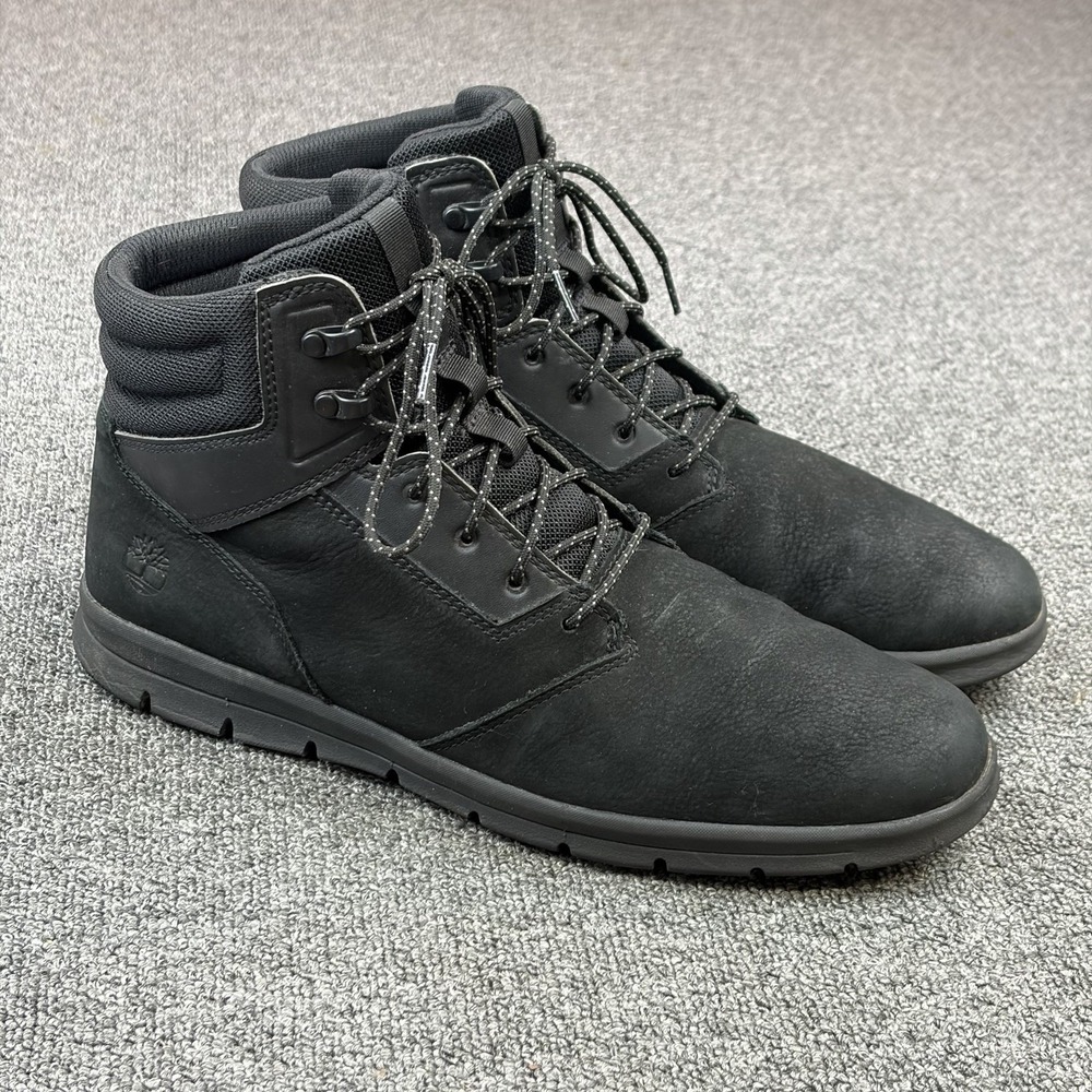 Timberland‎ Men's Graydon Mid Lightweight Sneaker Chukka Boots Shoes Black Sz 12